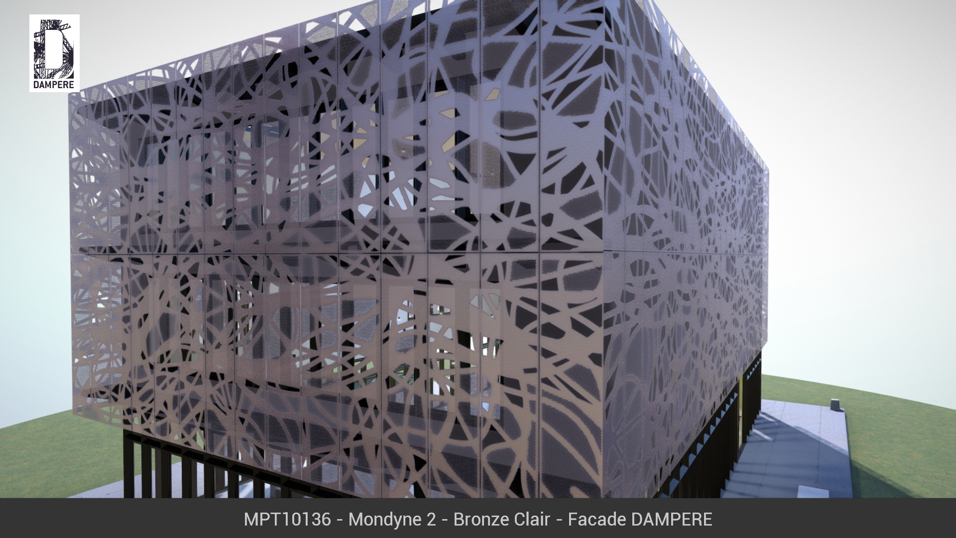 Facade du batiment 3D avec le motif Mondyne
