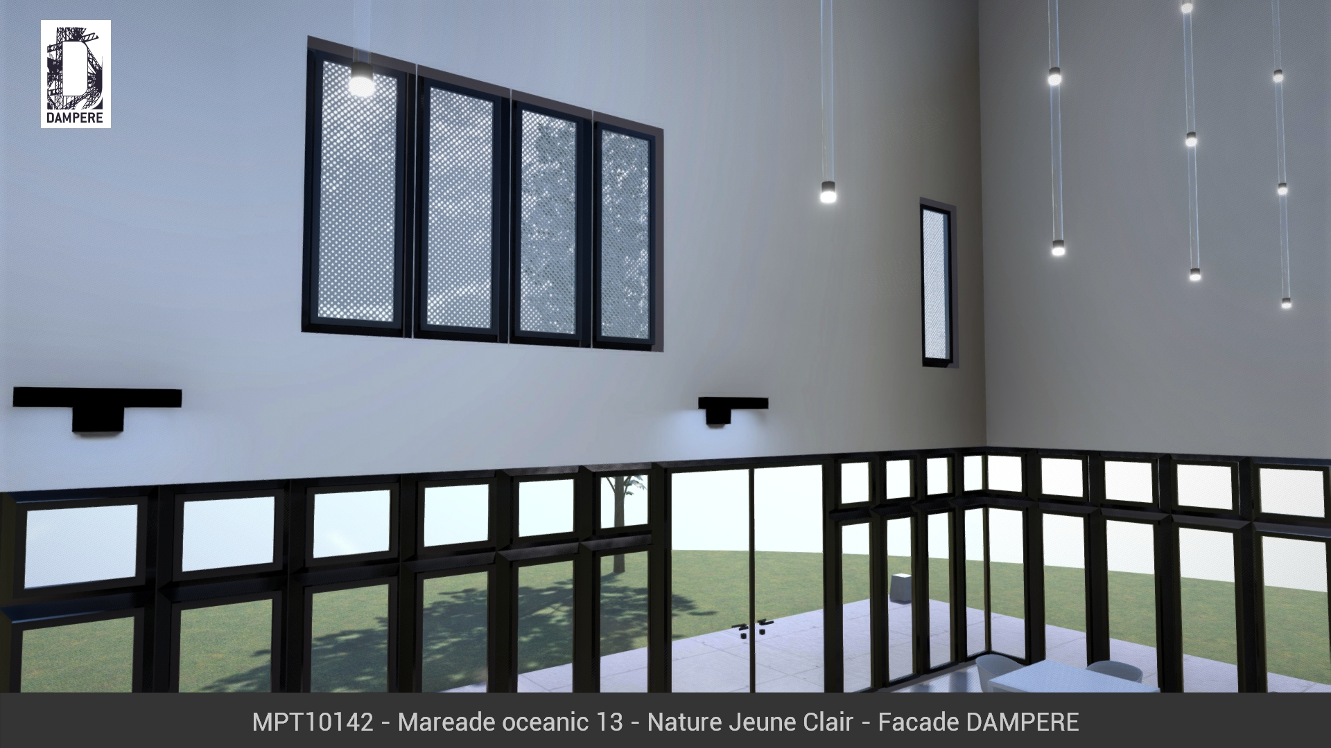 Vue interieure du batiment 3D avec le motif MAREADE OCEANIC